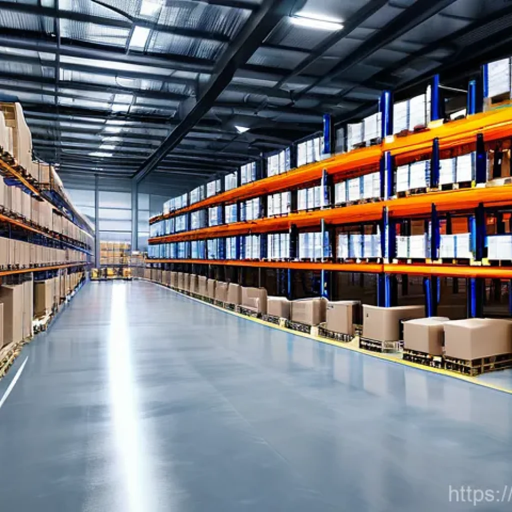 유통관리사 관련 소프트웨어 활용법 - **Prompt 1: Modern Warehouse Efficiency with WMS**
    A highly organized, clean, and brightly lit m...