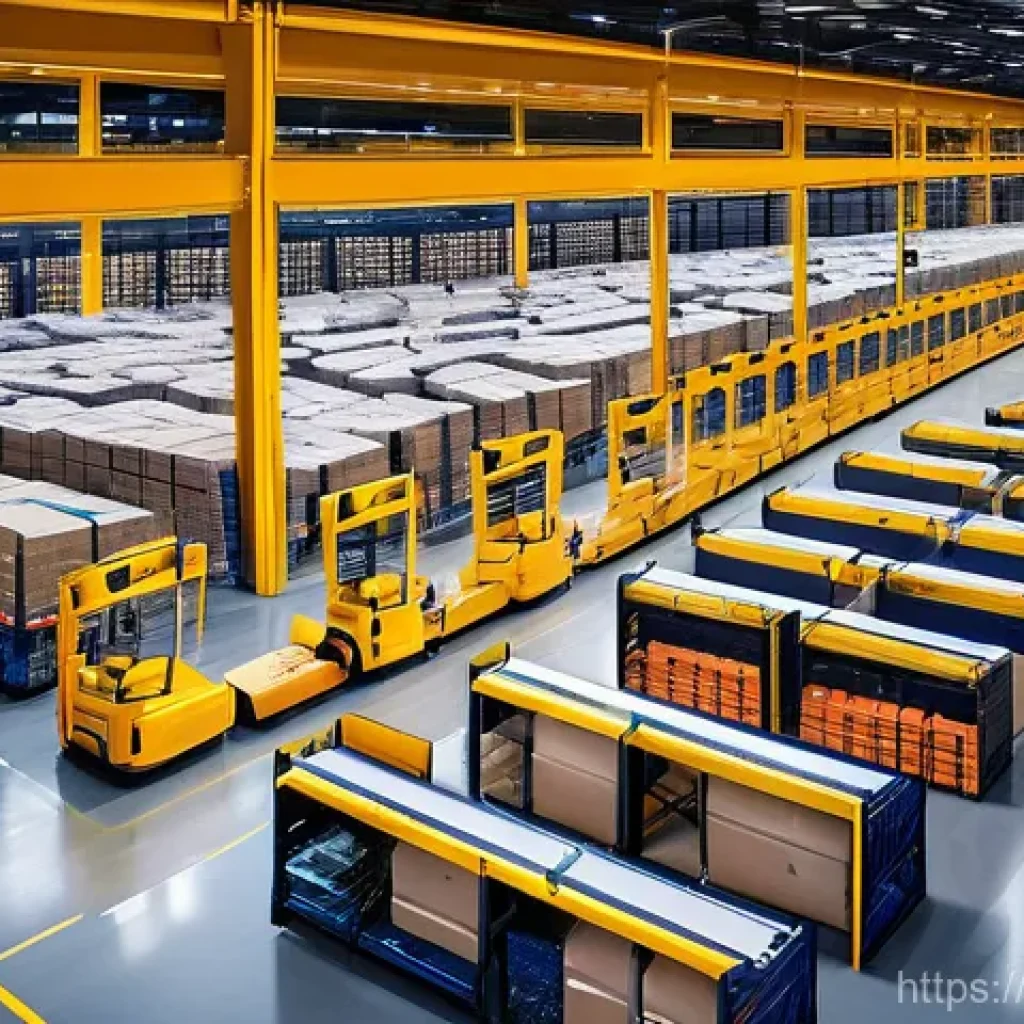 유통관리사 자격증의 필요성 - **Prompt 1: Bustling French E-commerce Logistics Hub**
"A vibrant, wide-angle shot of a highly a...