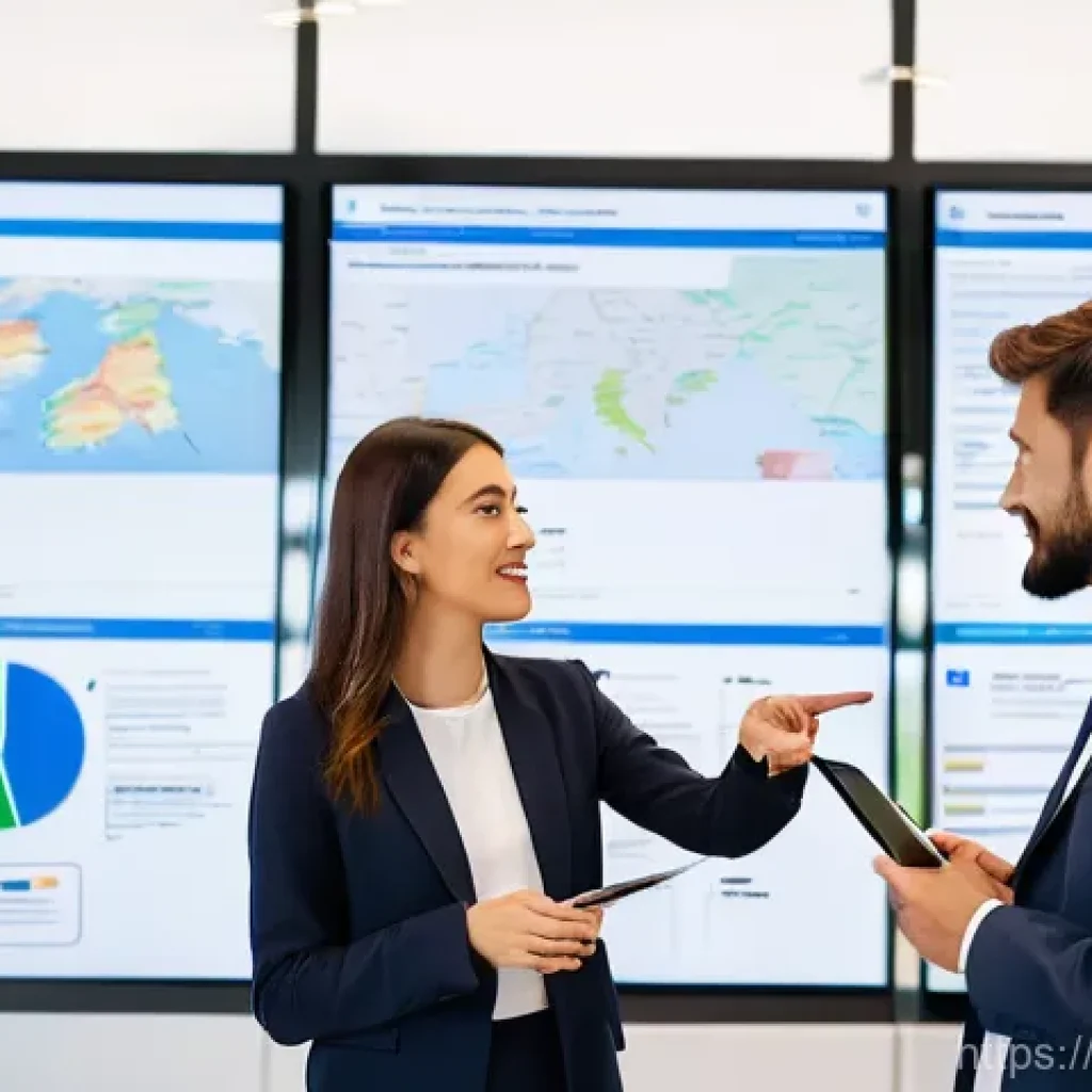 유통관리사 합격률 분석 - **Prompt 1: Future Logistics Leaders**
"A group of young, diverse professionals (two men, two wo...