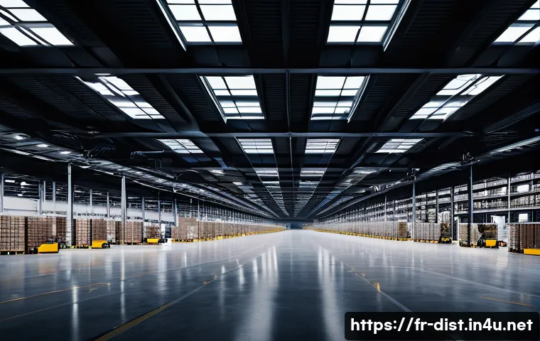 유통관리사 시험 난이도 조정 이슈 - **Prompt 1: Futuristic French Logistics Hub**
A wide-angle, highly detailed shot of a sprawling,...