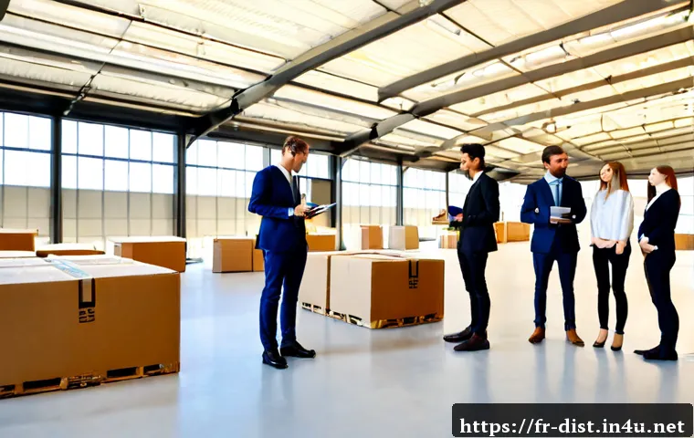 Home 17 유통관리사와 관련된 공모전 정보 - Photorealistic French logistics competition scene, diverse university students and young supply chai...